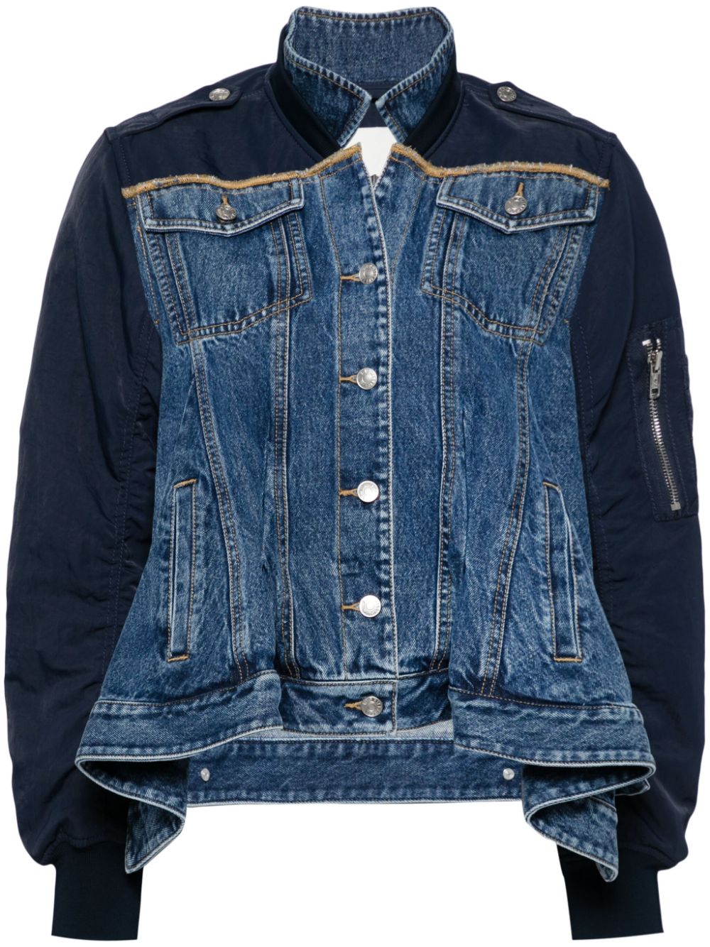 3.1 Phillip Lim hybrid denim flight jacket - Blue von 3.1 Phillip Lim