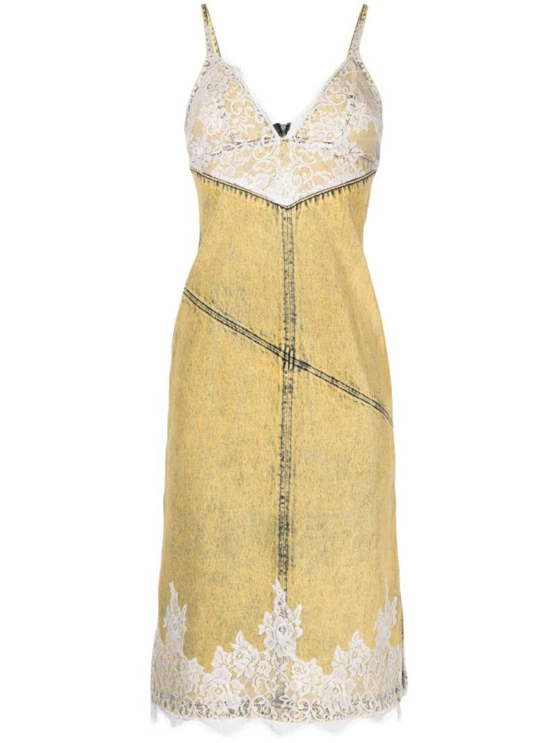 3.1 Phillip Lim lace-detail denim dress - Yellow von 3.1 Phillip Lim