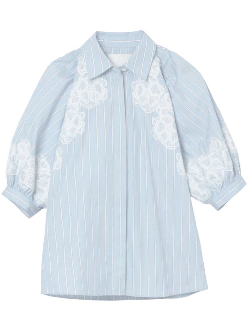 3.1 Phillip Lim lace-detailing poplin shirt - Blue von 3.1 Phillip Lim