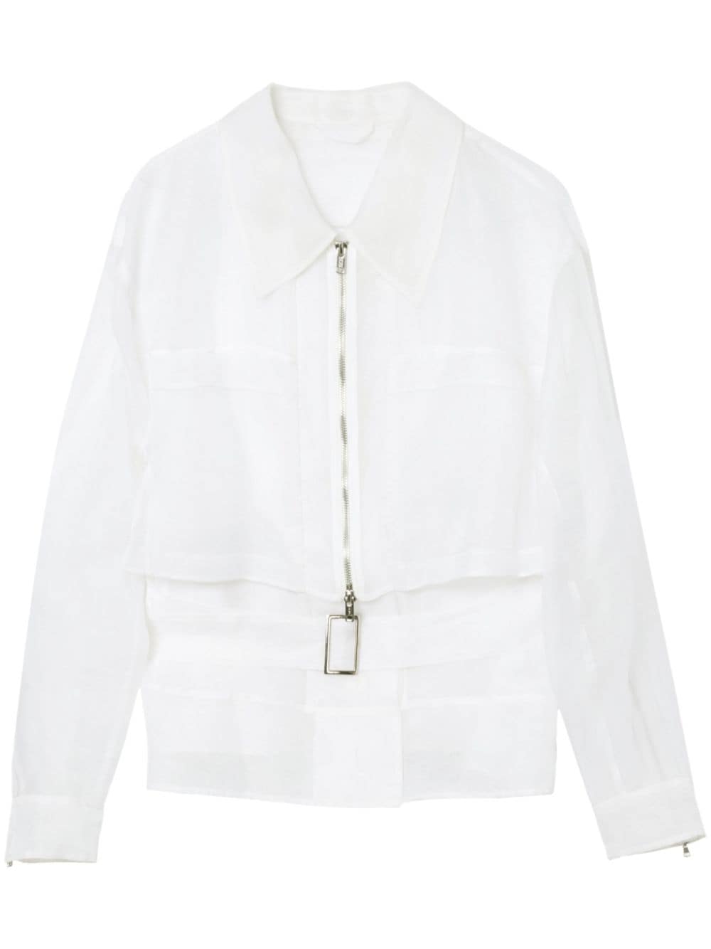 3.1 Phillip Lim layered belted silk jacket - White von 3.1 Phillip Lim