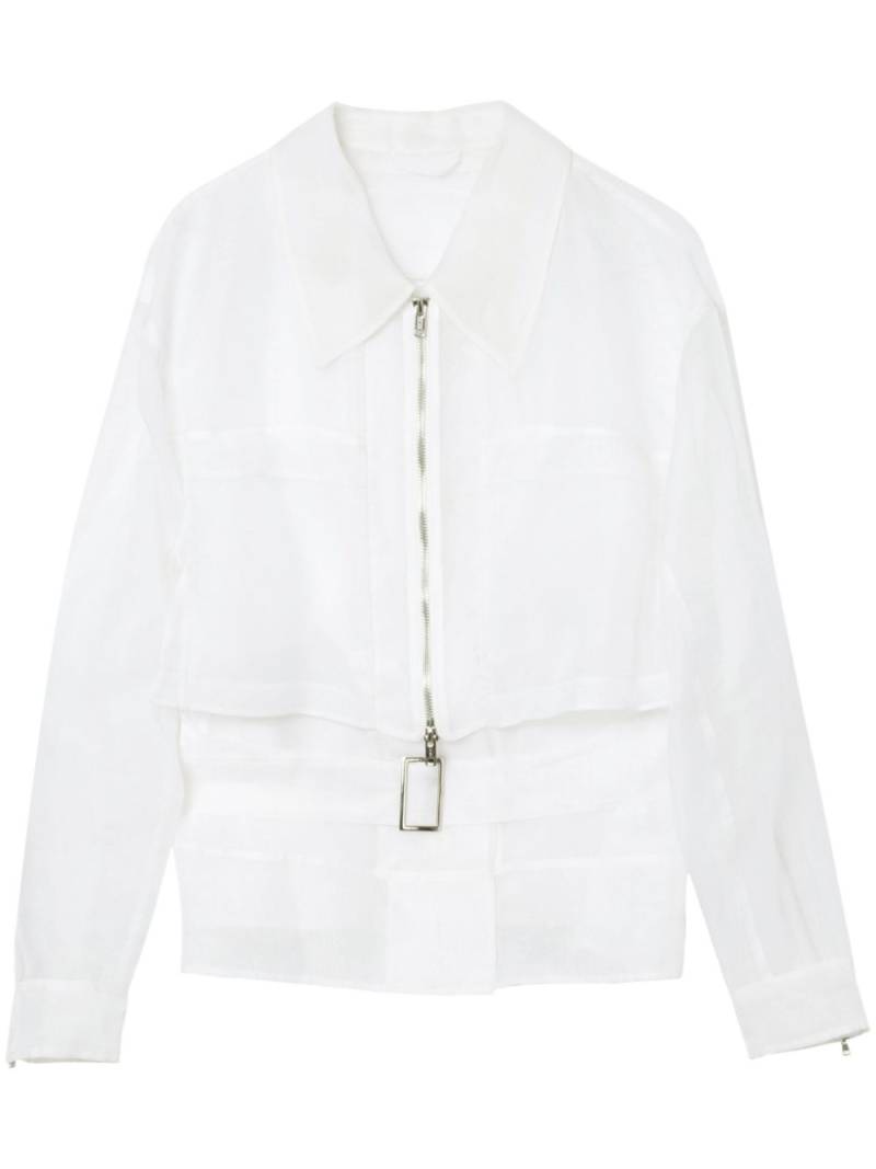 3.1 Phillip Lim layered belted silk jacket - White von 3.1 Phillip Lim