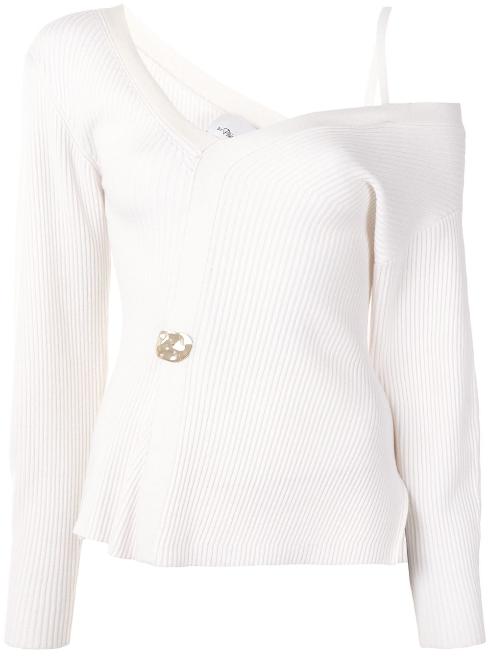 3.1 Phillip Lim off-shoulder knitted top - White von 3.1 Phillip Lim