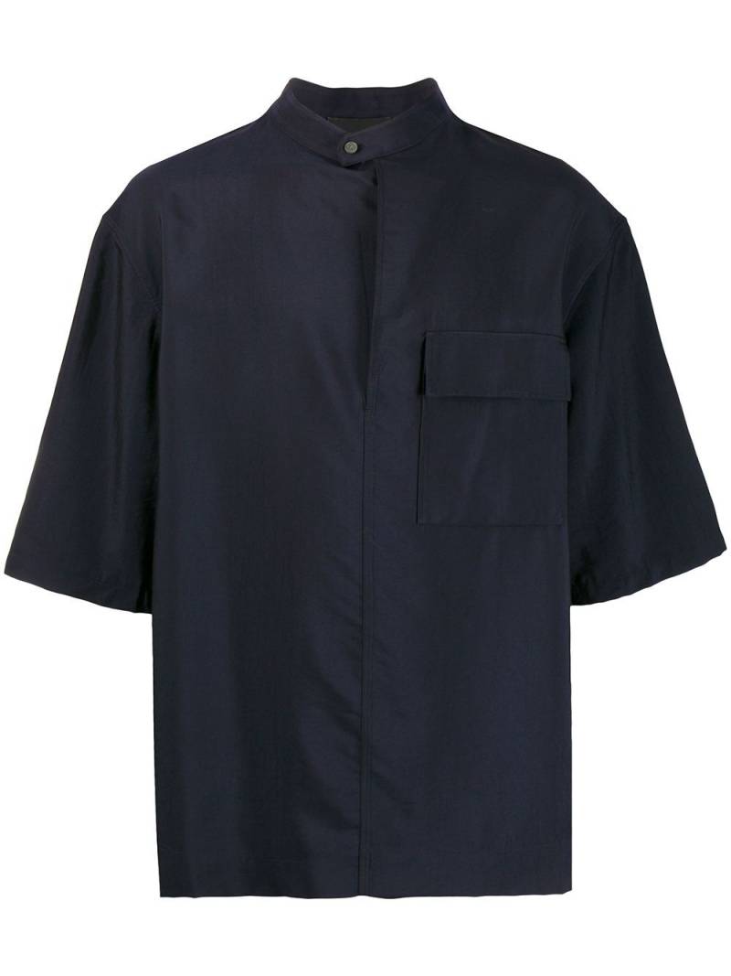 3.1 Phillip Lim oversized band collar shirt - Blue von 3.1 Phillip Lim