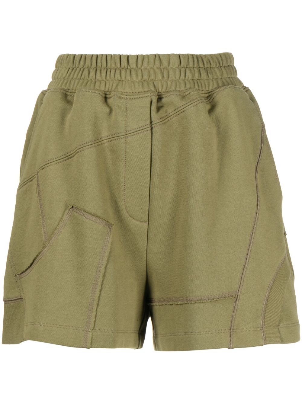 3.1 Phillip Lim panelled cotton track shorts - Green von 3.1 Phillip Lim