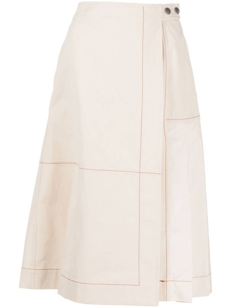 3.1 Phillip Lim pleat-detail midi skirt - Neutrals von 3.1 Phillip Lim