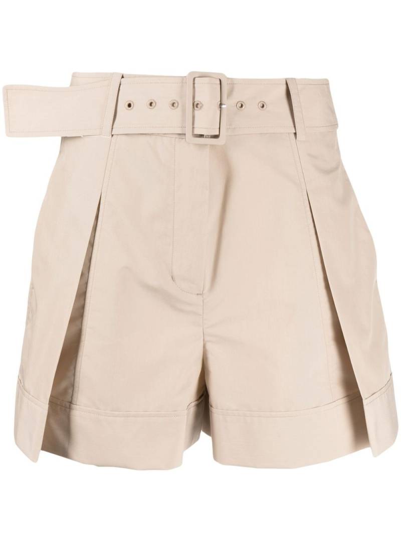 3.1 Phillip Lim pleat-detailing belted shorts - Neutrals von 3.1 Phillip Lim