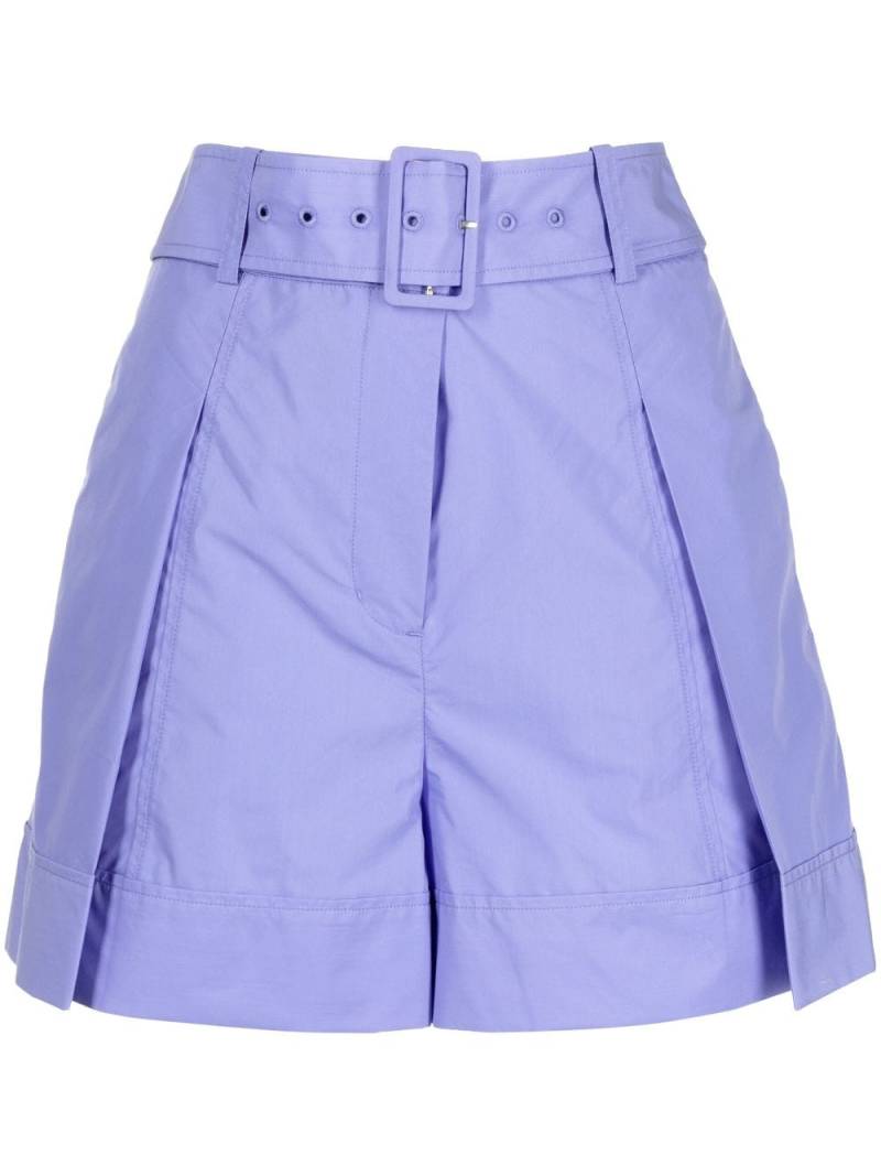 3.1 Phillip Lim pleat-detailing belted shorts - Purple von 3.1 Phillip Lim