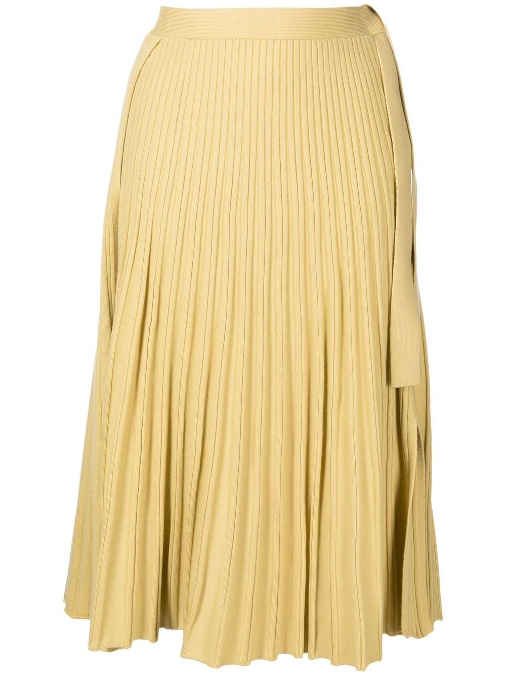 3.1 Phillip Lim pleated wool-blend midi skirt - Yellow von 3.1 Phillip Lim