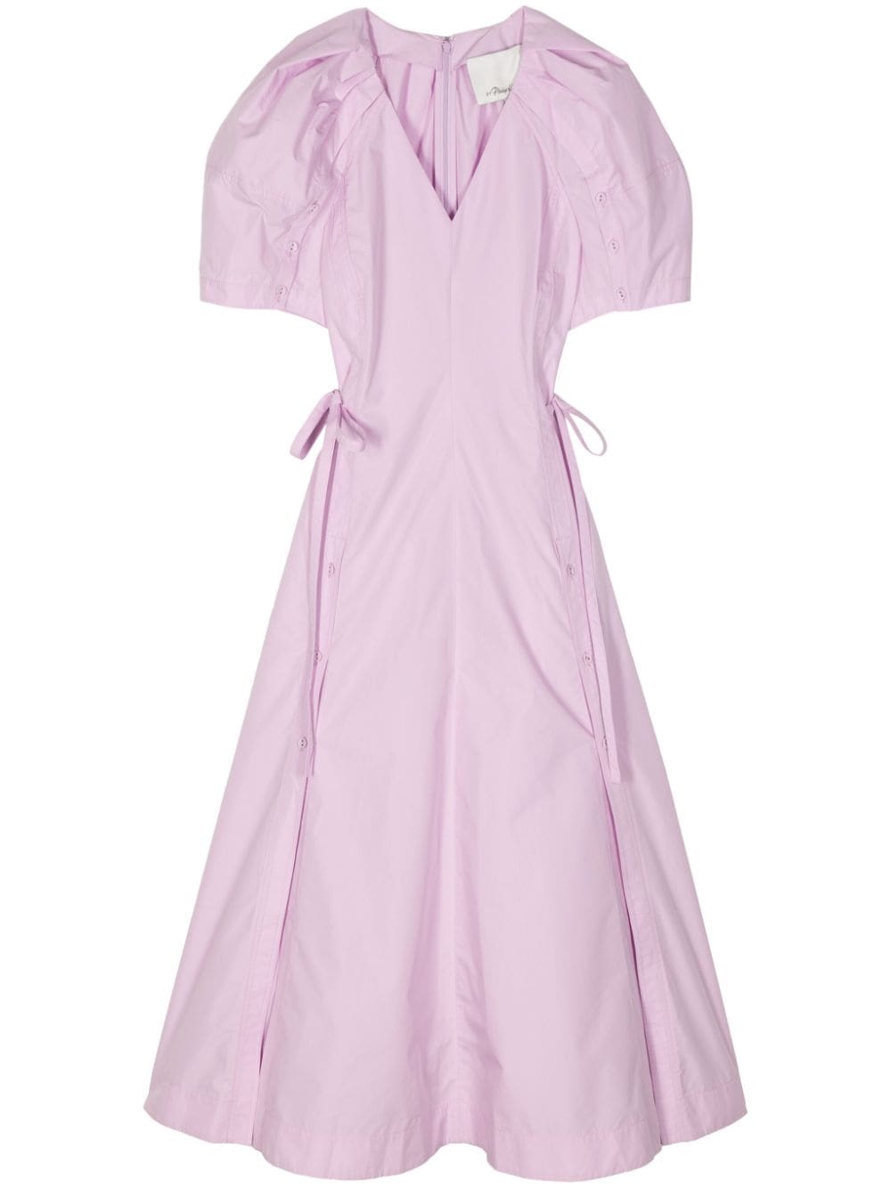 3.1 Phillip Lim puff-sleeve V-neck poplin dress - Purple von 3.1 Phillip Lim