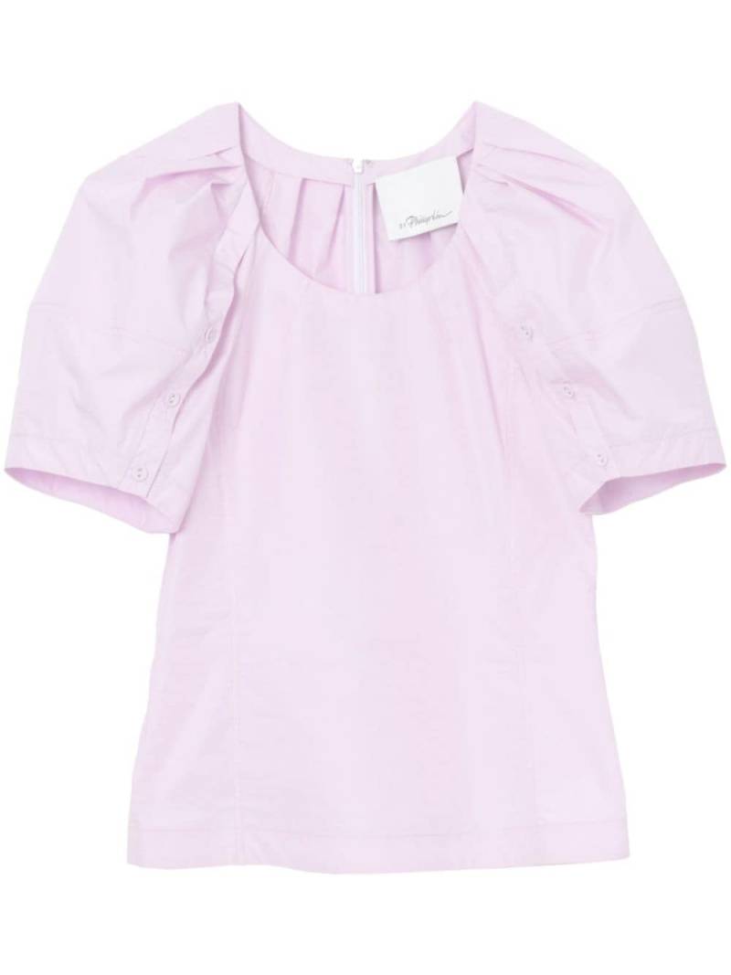 3.1 Phillip Lim puff-sleeve cotton-blend top - Purple von 3.1 Phillip Lim