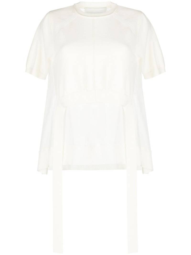 3.1 Phillip Lim semi-sheer panelled knitted top - White von 3.1 Phillip Lim