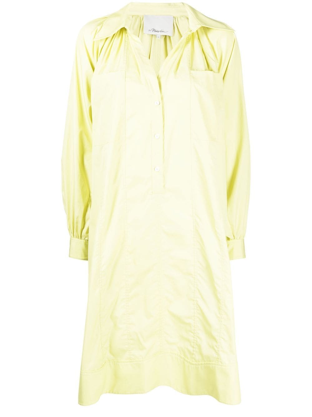 3.1 Phillip Lim shirred puff-sleeves shirt dress - Yellow von 3.1 Phillip Lim