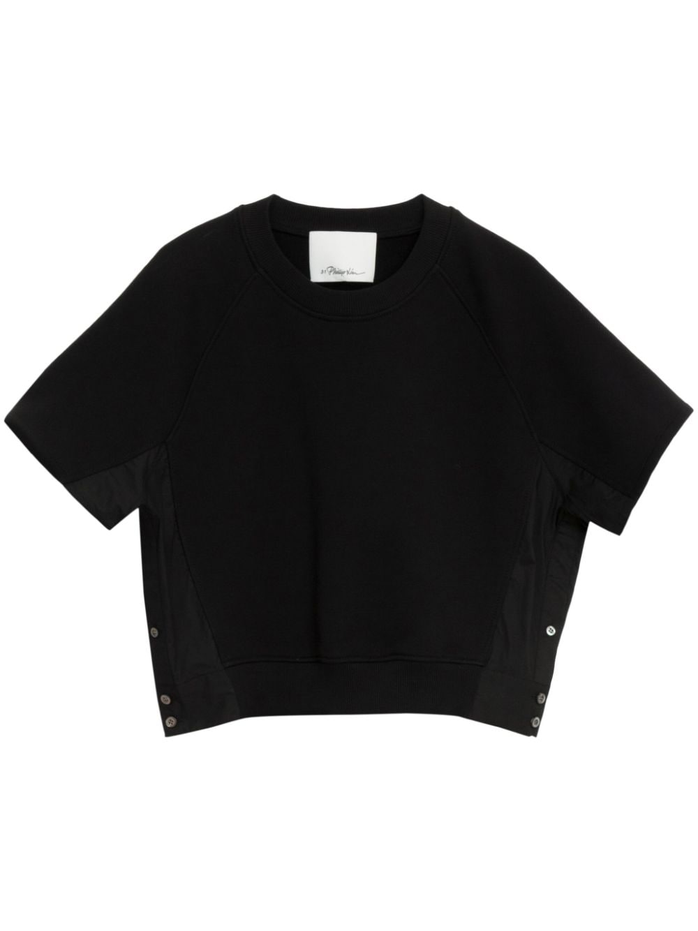 3.1 Phillip Lim short-sleeve cotton sweatshirt - Black von 3.1 Phillip Lim