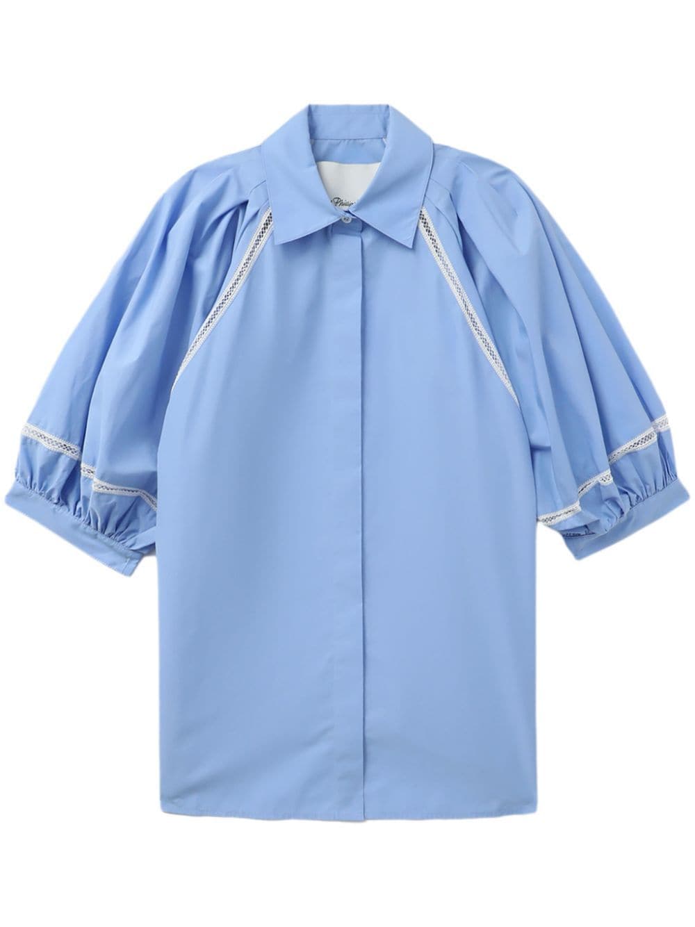 3.1 Phillip Lim straight-point collar cotton-blend shirt - Blue von 3.1 Phillip Lim