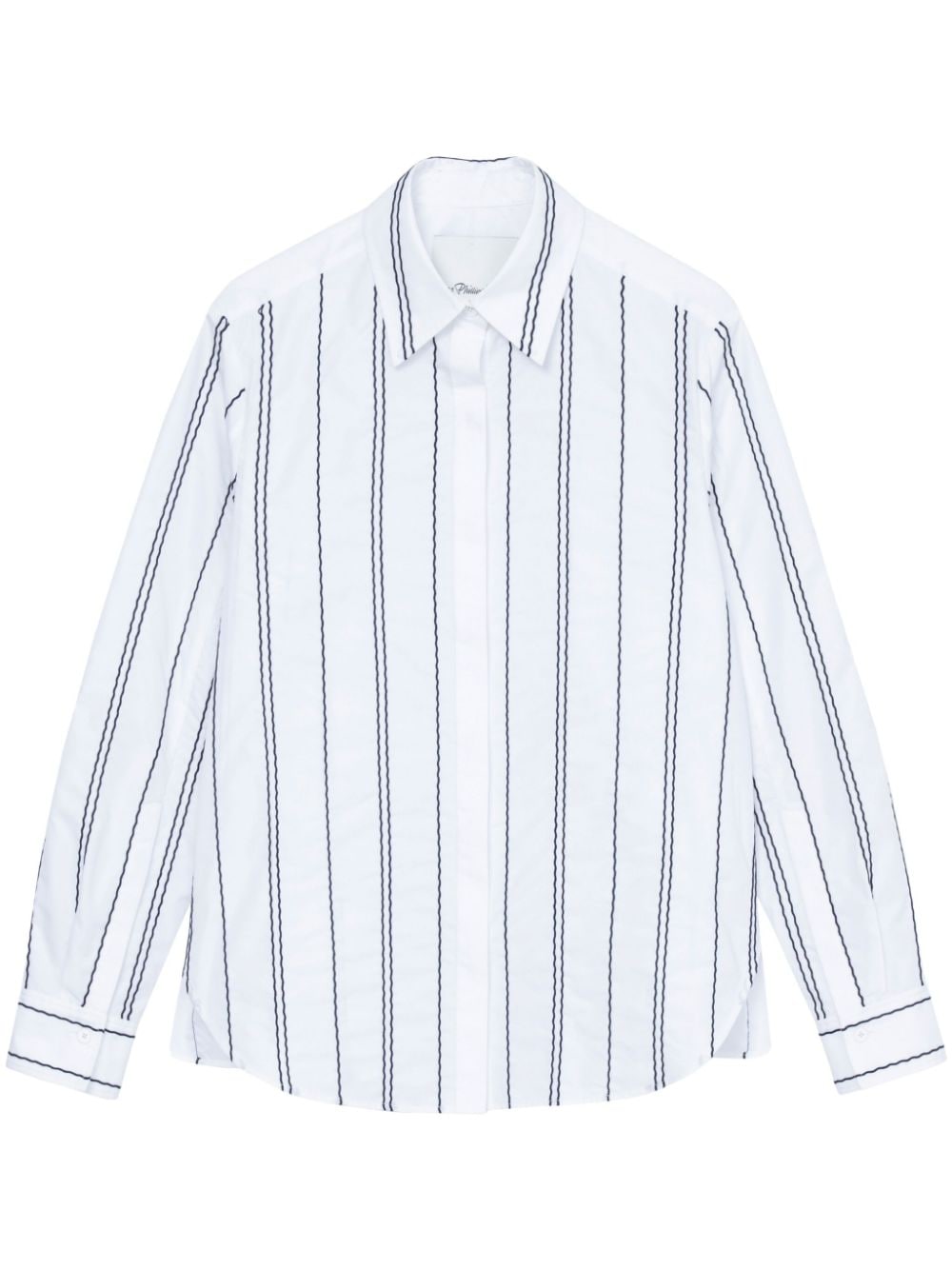 3.1 Phillip Lim stripe-pattern cotton-blend shirt - White von 3.1 Phillip Lim