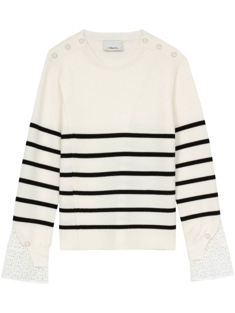 3.1 Phillip Lim stripe-pattern wool jumper - Neutrals von 3.1 Phillip Lim