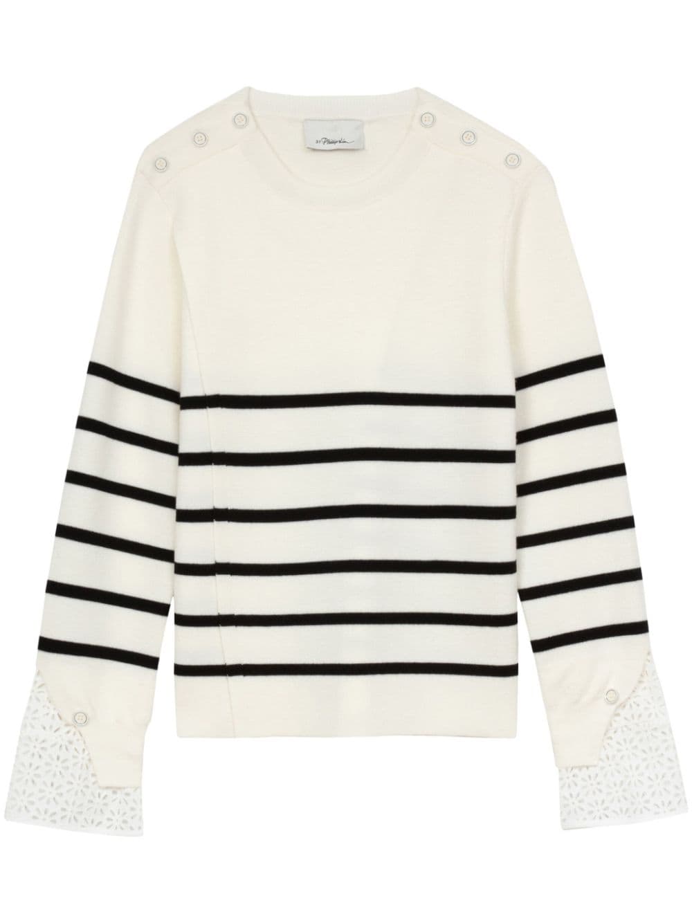 3.1 Phillip Lim stripe-pattern wool jumper - Neutrals von 3.1 Phillip Lim