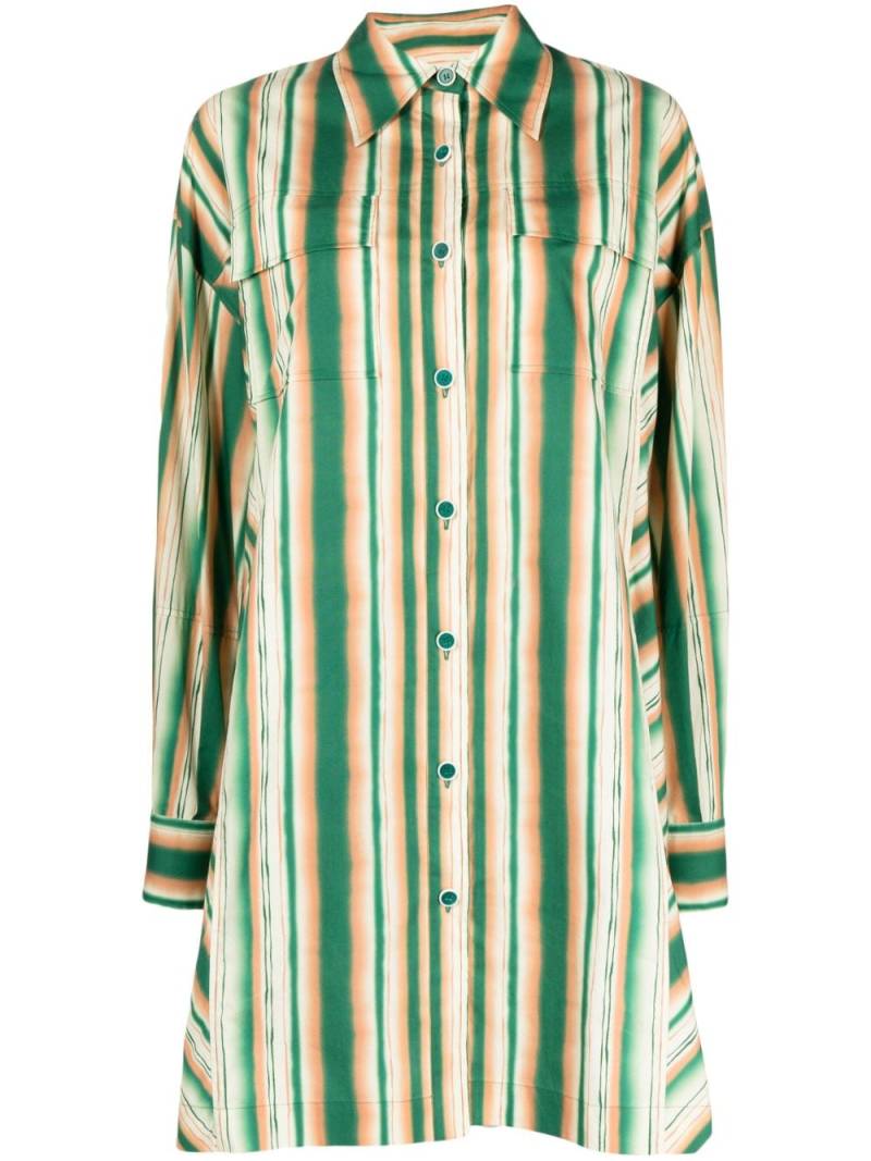 3.1 Phillip Lim striped cotton shirt dress - Green von 3.1 Phillip Lim