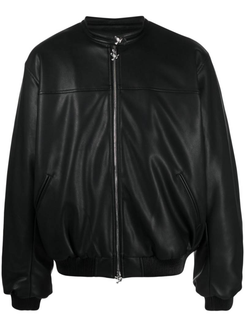 3PARADIS Leatherette bomber jacket - Black von 3PARADIS