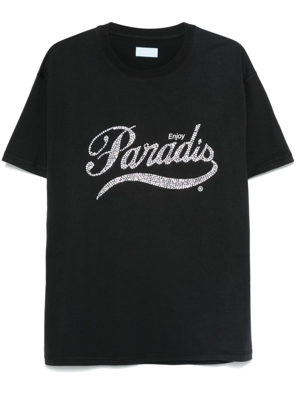 3PARADIS crystal-logo T-shirt - Black von 3PARADIS