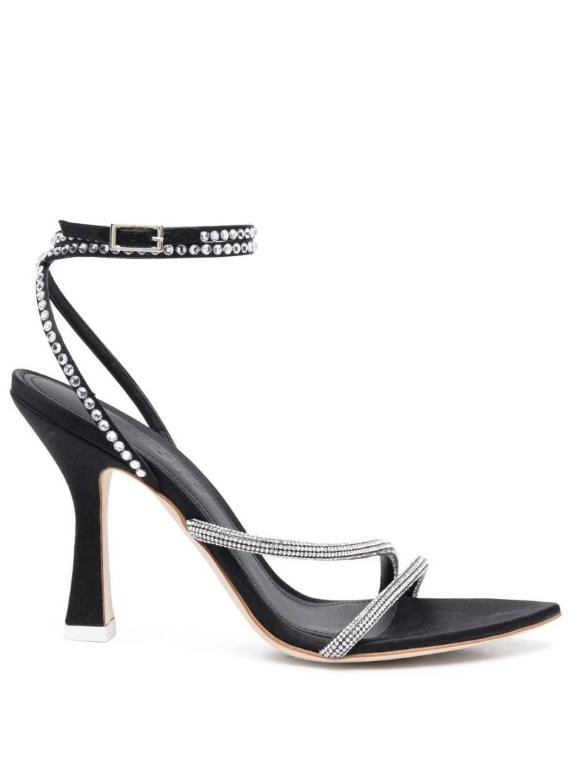 3juin 100mm crystal-embellished strap sandals - Black von 3juin