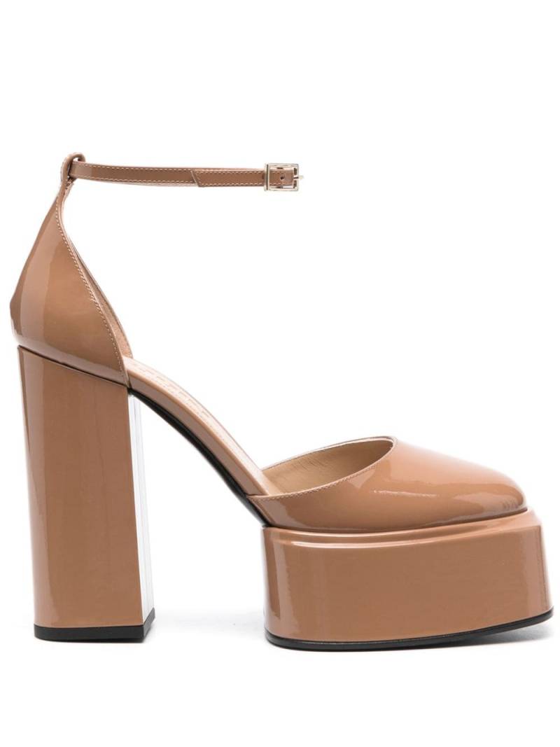 3juin 125mm platform leather pumps - Neutrals von 3juin