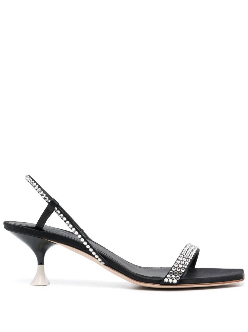 3juin 65mm crystal-embellished sandals - Black von 3juin