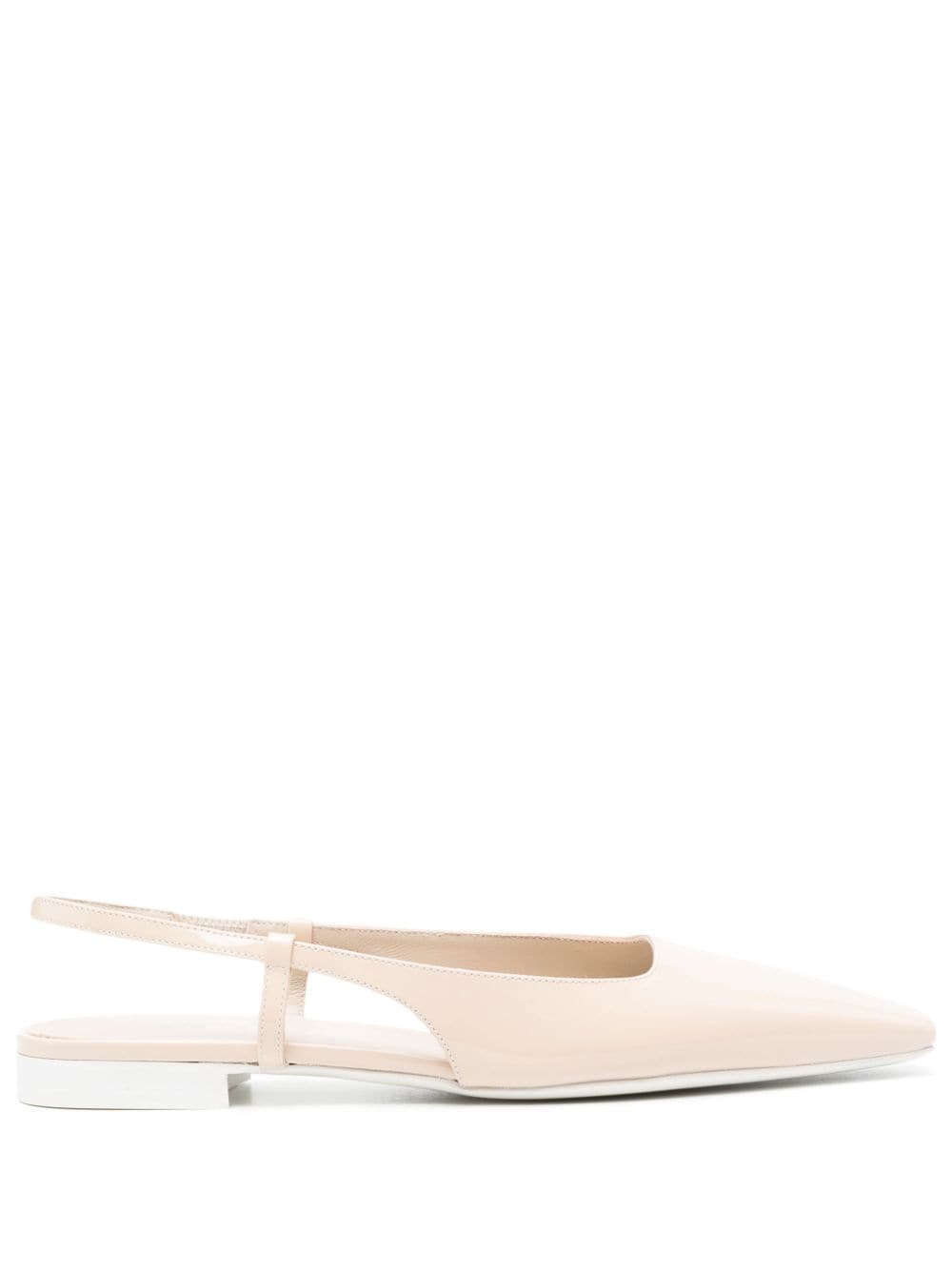 3juin Lian patent-leather ballerina shoes - Neutrals von 3juin