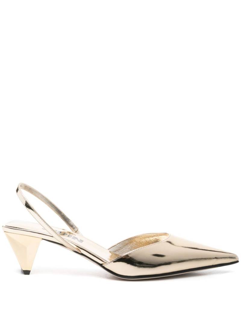 3juin Mariel Vegas 50mm slingback pumps - Gold von 3juin