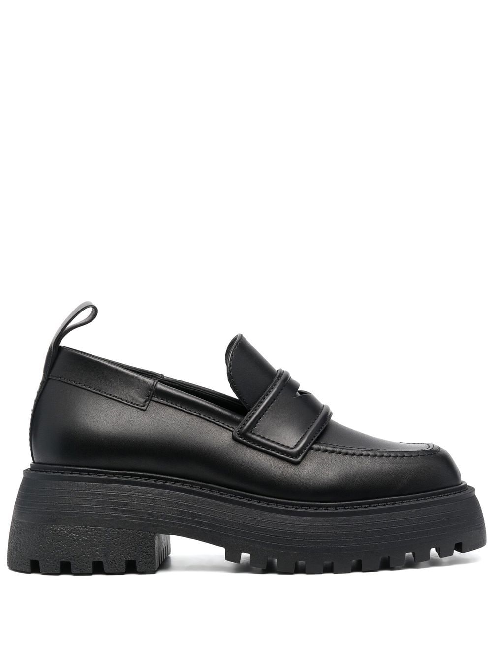 3juin platform 40mm leather loafers - Black von 3juin