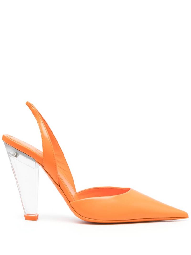 3juin pointed-toe leather pumps - Orange von 3juin