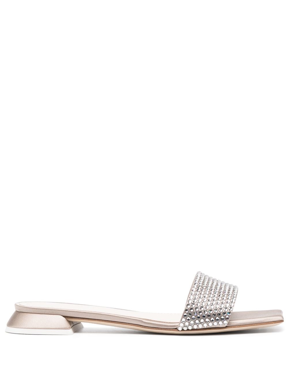 3juin rhinestone-embellished open-toe sandals - Neutrals von 3juin