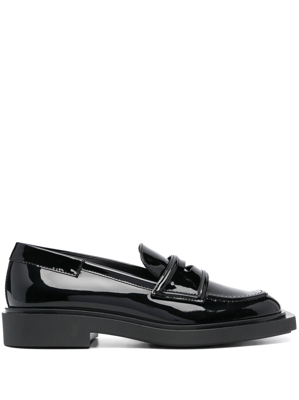 3juin square-toe 35mm leather loafers - Black von 3juin