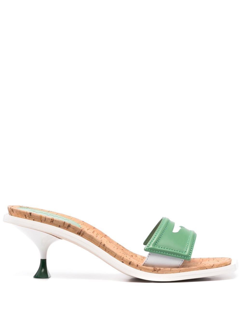3juin square-toe leather sandals - Green von 3juin