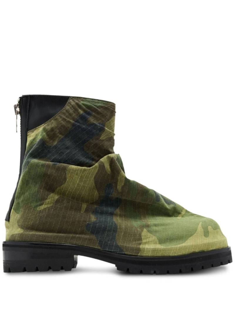 424 Marathon camouflage-print boots - Green von 424