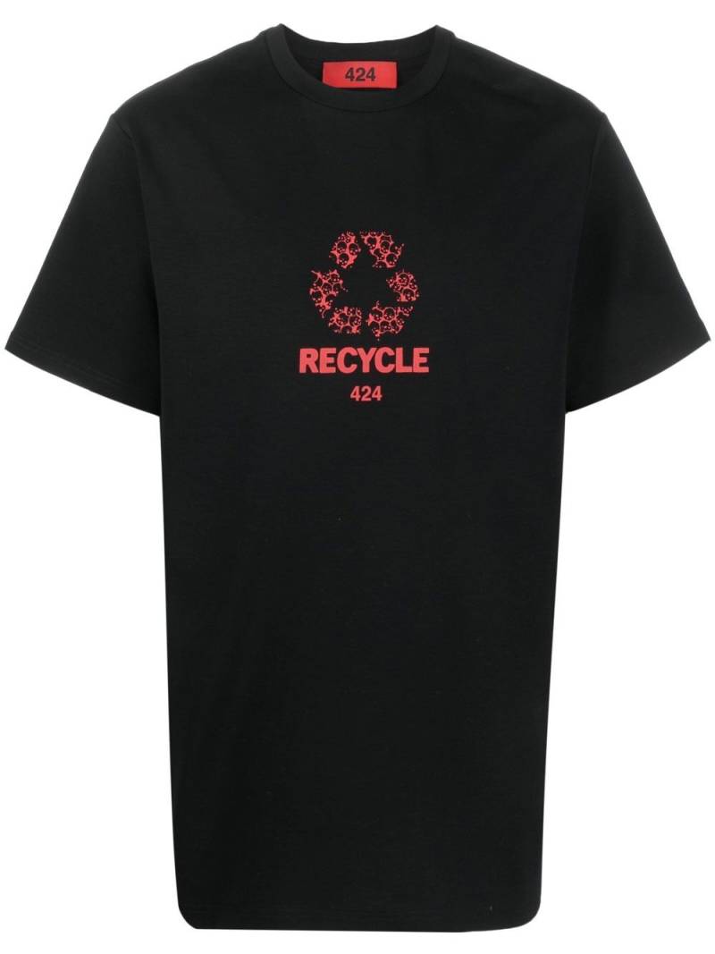 424 graphic-logo-print T-shirt - Black von 424