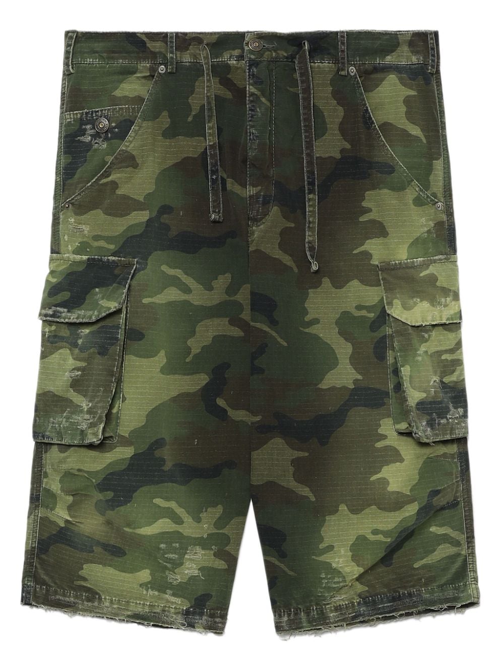 424 knee-length camouflage shorts - Green von 424