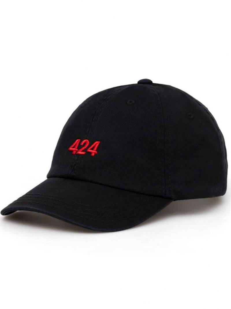 424 logo-embroidered baseball cap - Black von 424