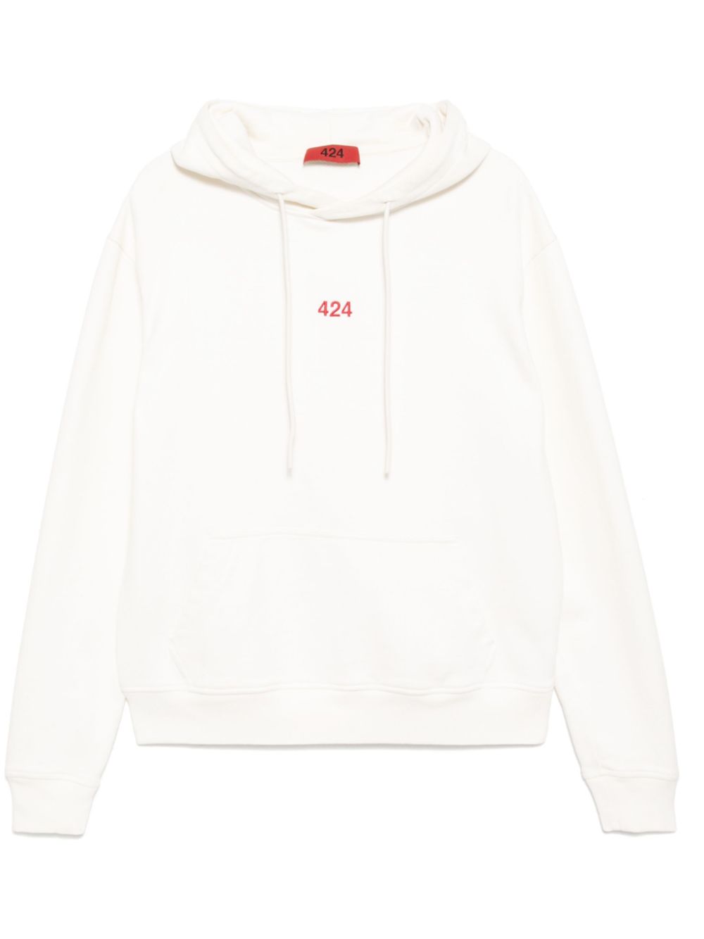 424 logo-embroidered hoodie - White von 424