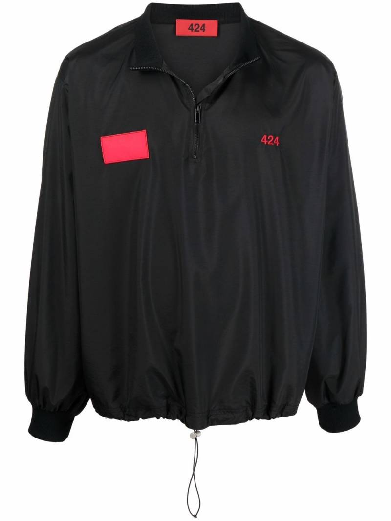 424 logo-embroidered windbreaker jacket - Black von 424