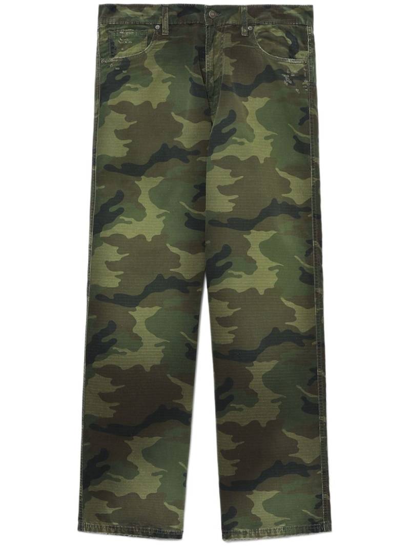 424 military print cotton trousers - Green von 424