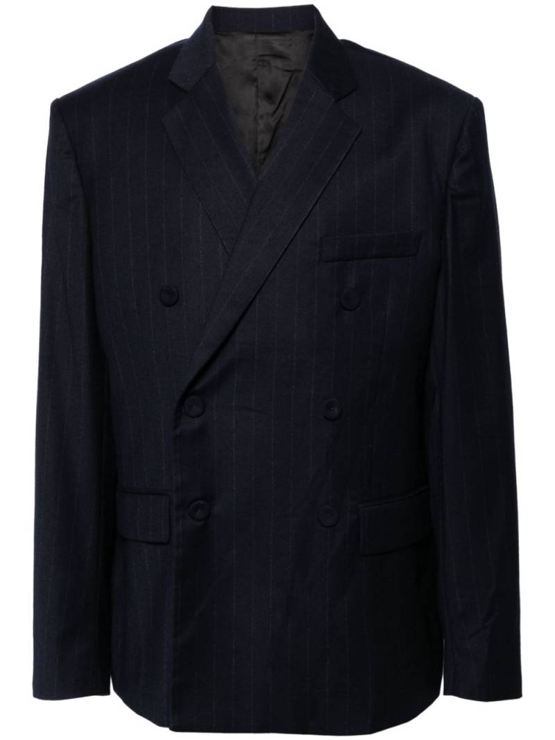 424 single-breasted virgin wool-blend blazer - Blue von 424