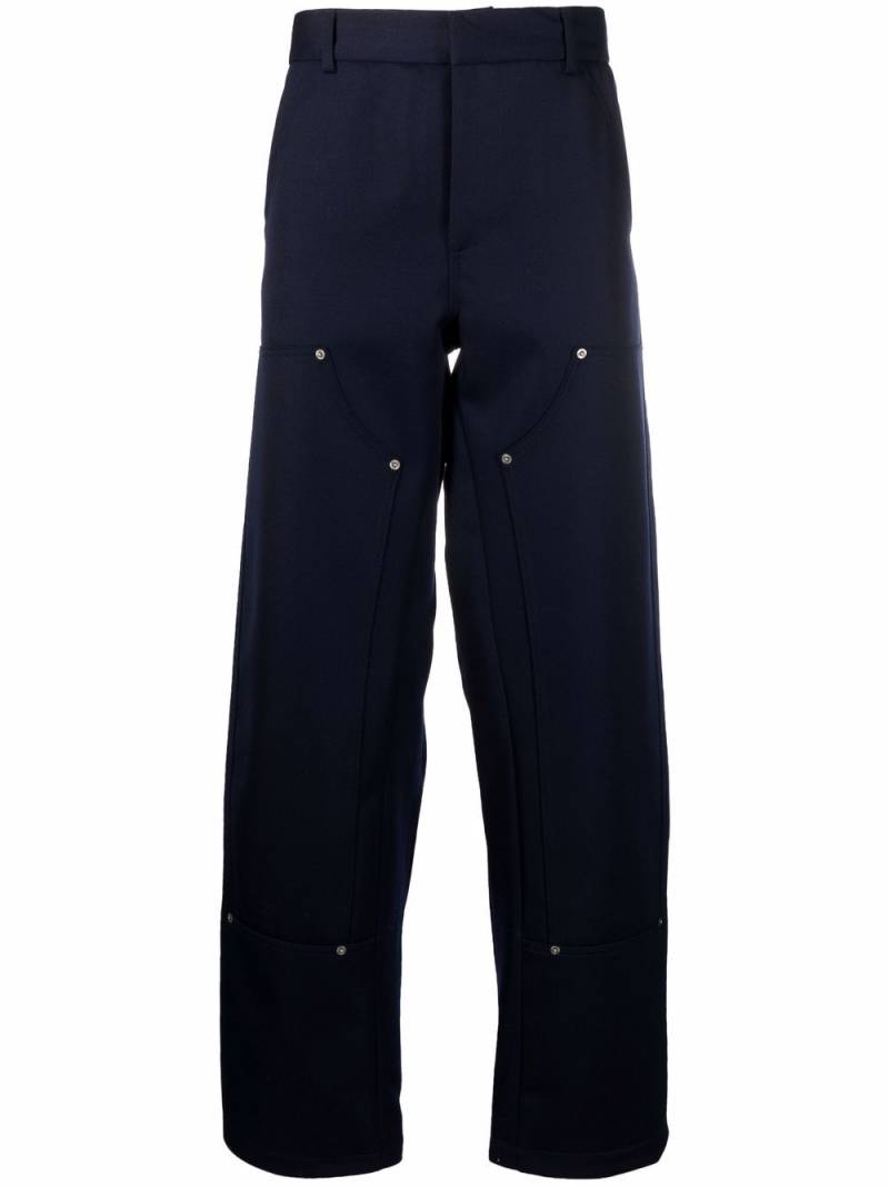 424 straight-leg cotton trousers - Blue von 424