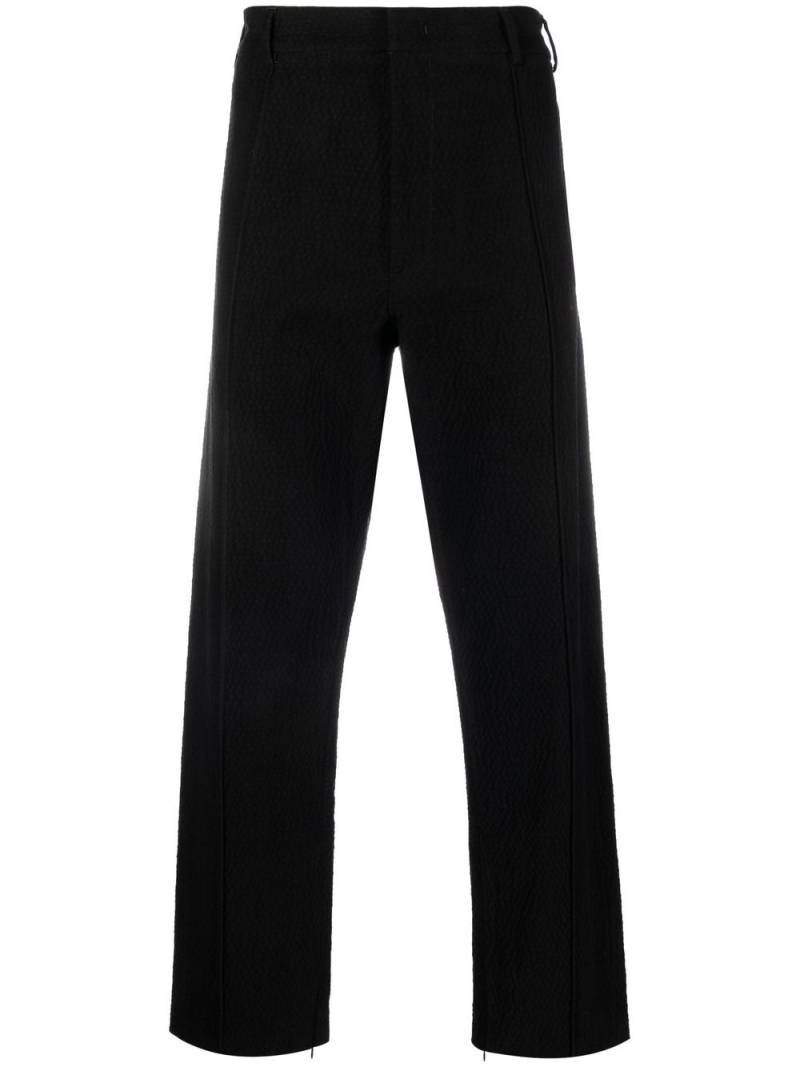 424 textured straight-leg cut trousers - Black von 424