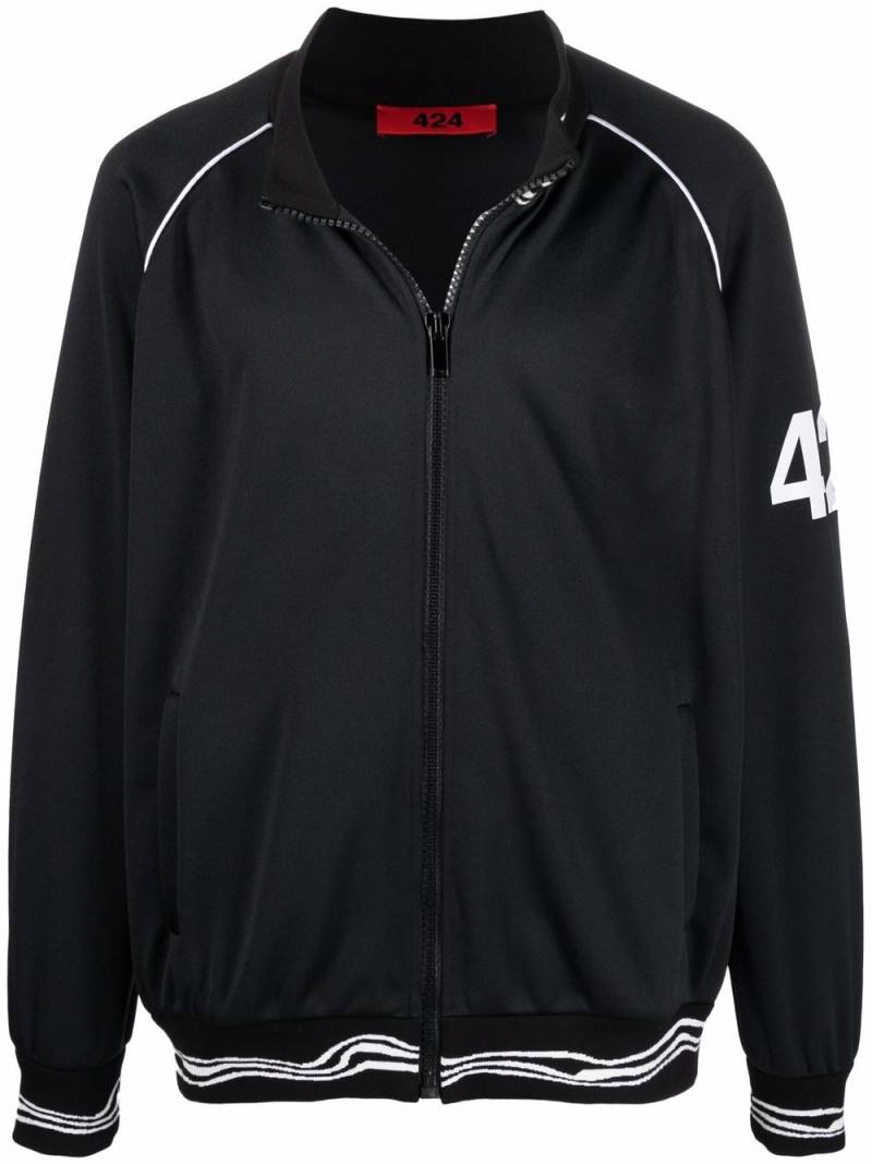 424 zipped track jacket - Black von 424