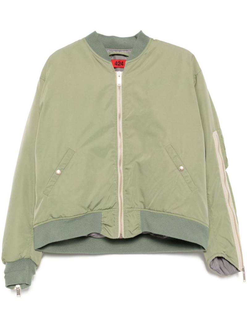 424 zip-up bomber jacket - Green von 424