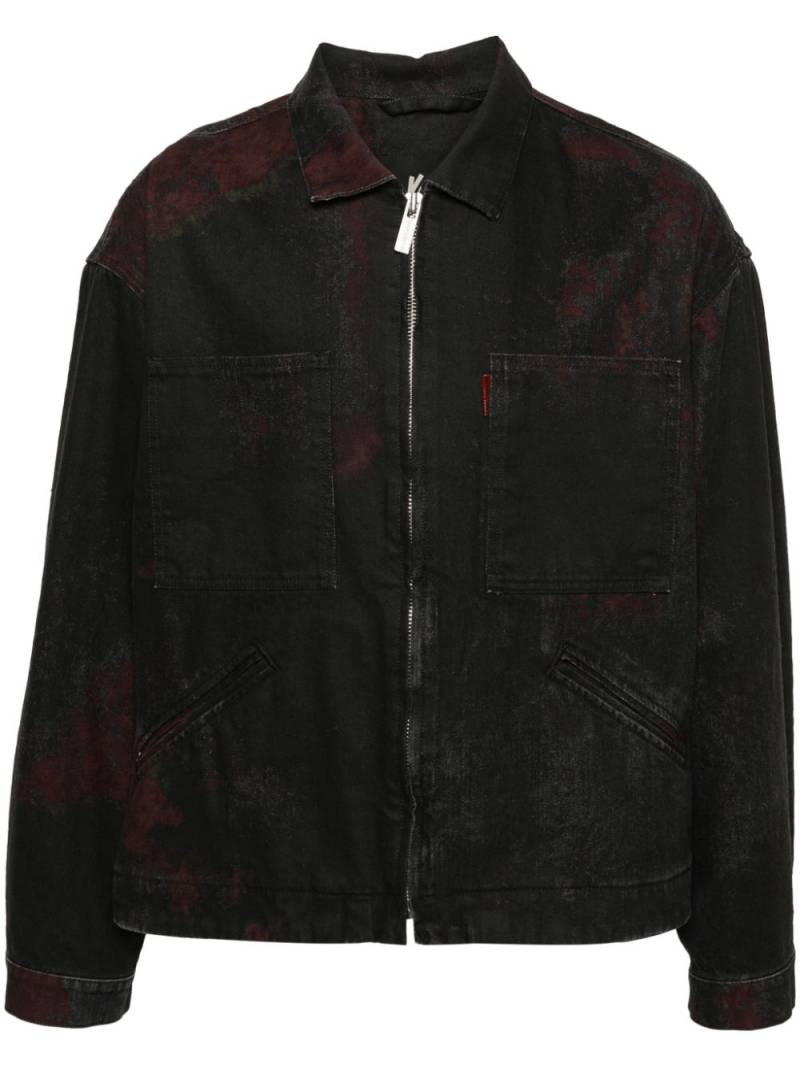 44 LABEL GROUP Corrosive denim jacket - Black von 44 LABEL GROUP