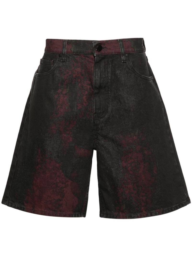 44 LABEL GROUP Corrosive denim shorts - Black von 44 LABEL GROUP