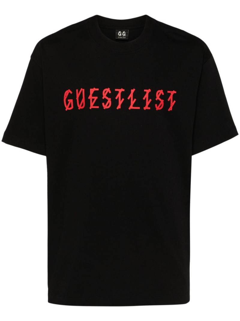 44 LABEL GROUP Lasered cotton T-shirt - Black von 44 LABEL GROUP