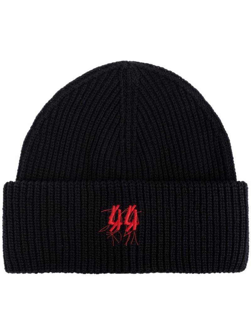 44 LABEL GROUP Raw cotton beanie - Black von 44 LABEL GROUP